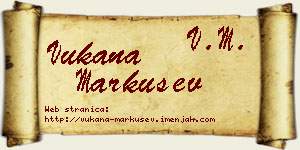 Vukana Markušev vizit kartica